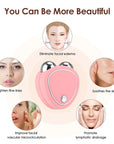 Wavy Chic Beauty Microcurrent Facial Device, Multifunctional Facial Skin Care Massager with 7 Color Massage Modes, 2024 Best Electric Neck Face Lifting Massager, Reduce Fine Lines Wrinkles(Red)