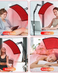Red Light Therapy for Face and Body, Red Infrared Light Therapy Lamp with Stand Led 660Nm Red Light-Therapy& 850Nm Infrared Light Device for Body