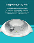 Soundsleep White Noise Sound Machine, Silver, Small Travel Sound Machine with 6 Relaxing Nature Sounds, Portable Sound Therapy for Home, Office, Nursery, Auto-Off Timer, by