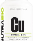 Copper Bisglycinate Chelate (3Mg), Immune Support - 90 Capsules