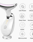 Wavy Chic Beauty Facial Massager, 7 Color Wavy Acne Beauty Microcurrent Facial Device Skin Firming for Face Neck Beauty Device,