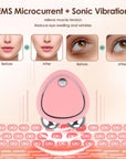 Wavy Chic Beauty Microcurrent Facial Device, Multifunctional Facial Skin Care Massager with 7 Color Massage Modes, 2024 Best Electric Neck Face Lifting Massager, Reduce Fine Lines Wrinkles(Red)