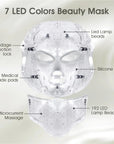Blue Red Light Therapy Mask for Face, 7 Colors LED Face Mask Light Therapy, Led Face Mask Light Therapy at Home