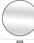 42 Inch Large round Mirror, Black Circle Mirror, Oversized round Bathroom Mirror