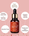 Azelaic Acid 10% Facial Serum with Niacinamide - Fast Rosacea Skin Care Product + Reduce Cystic Acne Scar + Redness Relief Face + Pimple Pigmentation Blackhead, 1 Fl Oz (30Ml)