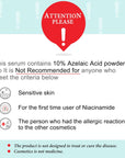 Azelaic Acid 10% Facial Serum with Niacinamide - Fast Rosacea Skin Care Product + Reduce Cystic Acne Scar + Redness Relief Face + Pimple Pigmentation Blackhead, 1 Fl Oz (30Ml)