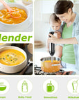 Immersion Blender, Speeds & Turbo, 4-In-1 Stainless Steel Handheld Blender Stick Mixer