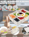 Portable Snack Containers - Tray with Lid (8 Compartments)