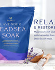 Lavender Magnesium Flakes – Dead Sea Bath & Foot Soak for Relaxation & Recovery (5 lbs)
