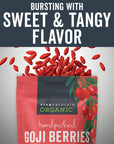 Organic Dried Goji Berries - Tea, Smoothies, Baking and Snacks