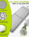 Natural Acupressure Mat & Pillow Set – Full-Body Pain Relief & Relaxation Therapy