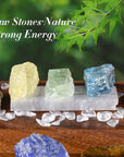 Chakra Crystal Healing Set – 17 Natural Stones with Selenite Plate & Amethyst Necklace