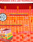Red Light Therapy for Body- Infrared Light Therapy, Red Light Therapy Belt for Shoulder Waist Muscle Pain Relief, LED 660Nm&850Nm near Infrared Light Therapy Belt Wrap Timer Remote Control