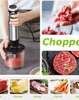 Immersion Blender, Speeds & Turbo, 4-In-1 Stainless Steel Handheld Blender Stick Mixer
