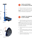 Vibration Plate Exercise Machine with Adjustable Removable Armrests