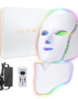 Blue Red Light Therapy Mask for Face, 7 Colors LED Face Mask Light Therapy, Led Face Mask Light Therapy at Home