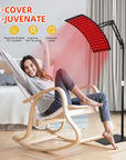 Red Light Therapy for Face and Body, Red Infrared Light Therapy Lamp with Stand Led 660Nm Red Light-Therapy& 850Nm Infrared Light Device for Body