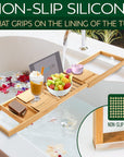 Luxury Bamboo Bathtub Caddy Tray - Adjustable Natural Wood Bath Tub Organizer