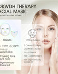 Blue Red Light Therapy Mask for Face, 7 Colors LED Face Mask Light Therapy, Led Face Mask Light Therapy at Home
