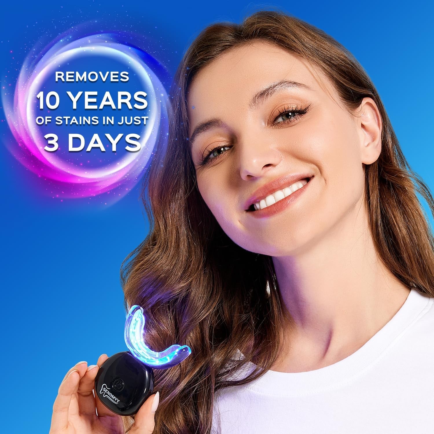 Teeth Whitening Kit 16X LED Light Rechargeable,Teeth Whitener 