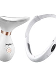 Ckeyin V Shaped Facial Lifting Device Red Light Therapy Face Slimming Tightening Machine EMS Neck Massager Remove Double Chin