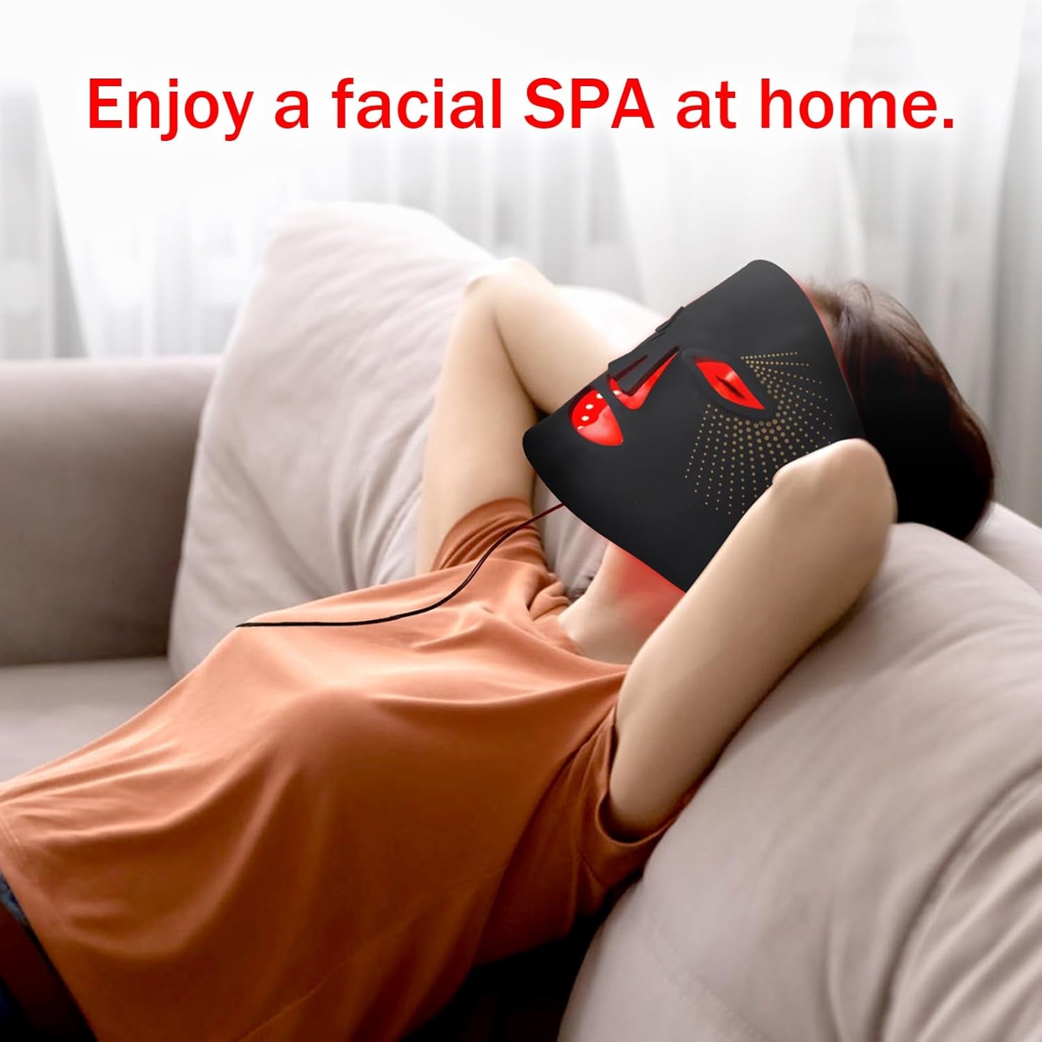 Red Light Therapy Mask for Wrinkle Remove &amp; anti Aging, Skin Care 