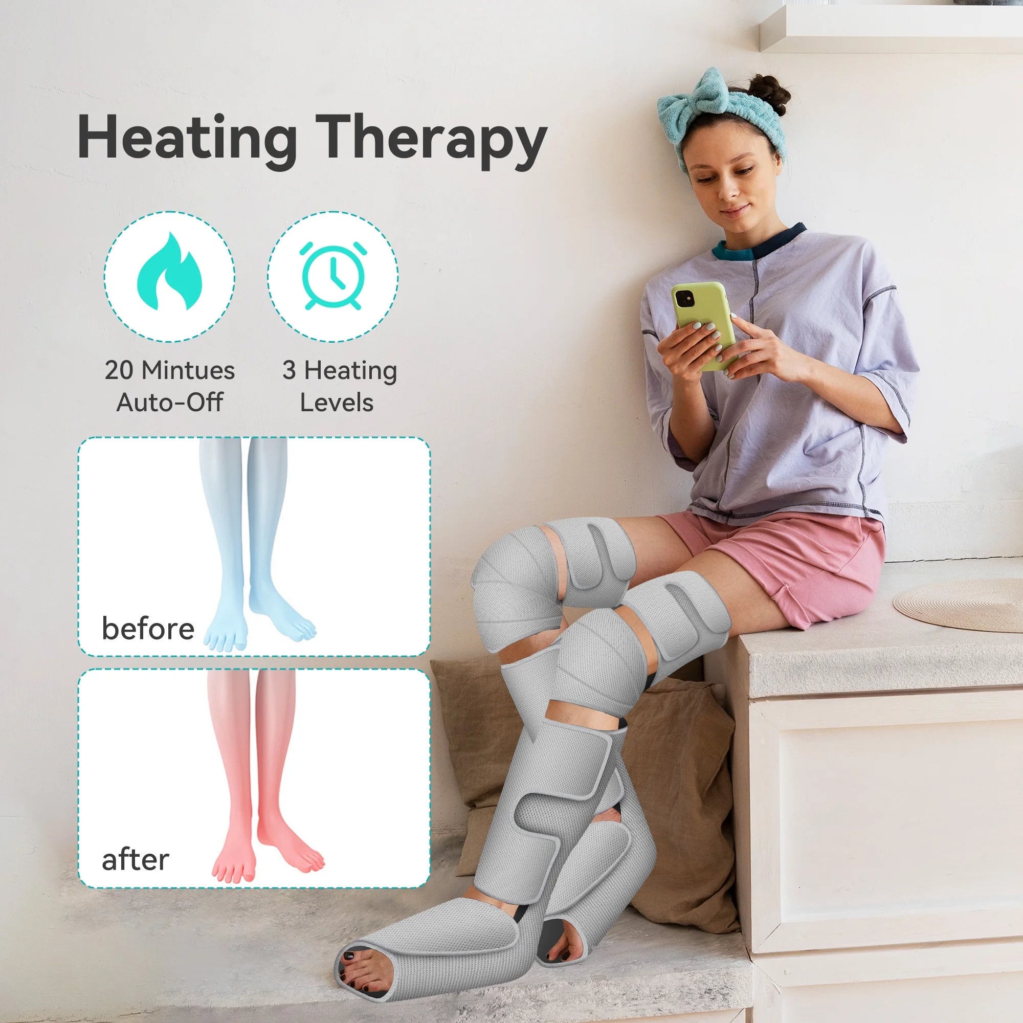 Leg Massager with Air Compression, Calf Foot Massager for Circulation &amp; Pain Relief, Gifts