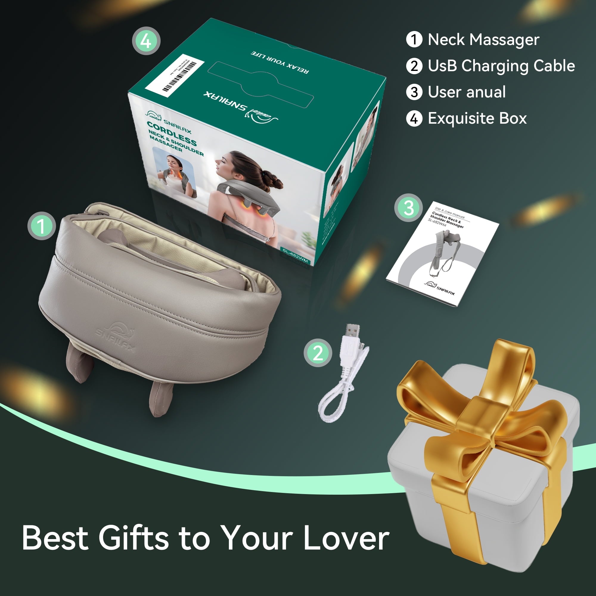Shiatsu Neck Back Massager with Heat,  Shoulder Neck Massager for Pain Relief Deep Tissue, Gifts