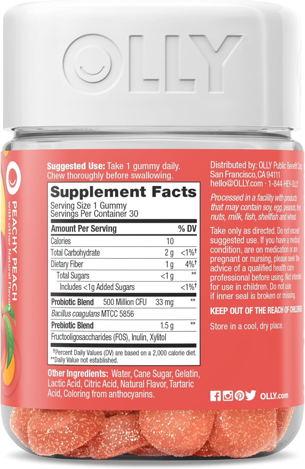 Probiotic + Prebiotic Gummy - Digestive Support and Gut Health