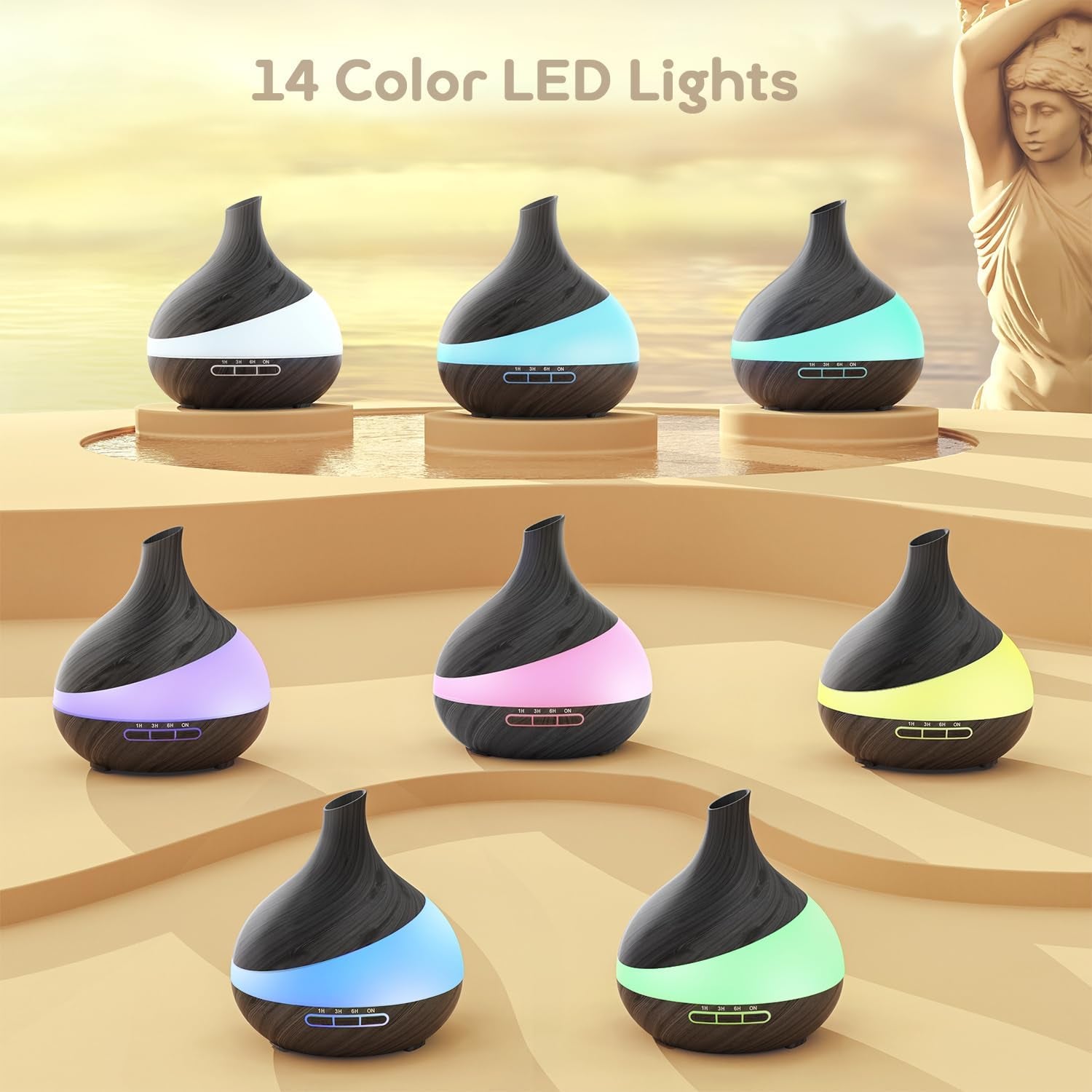 500ML Essential Oil Diffuser – Remote Control, Mist & Light Therapy