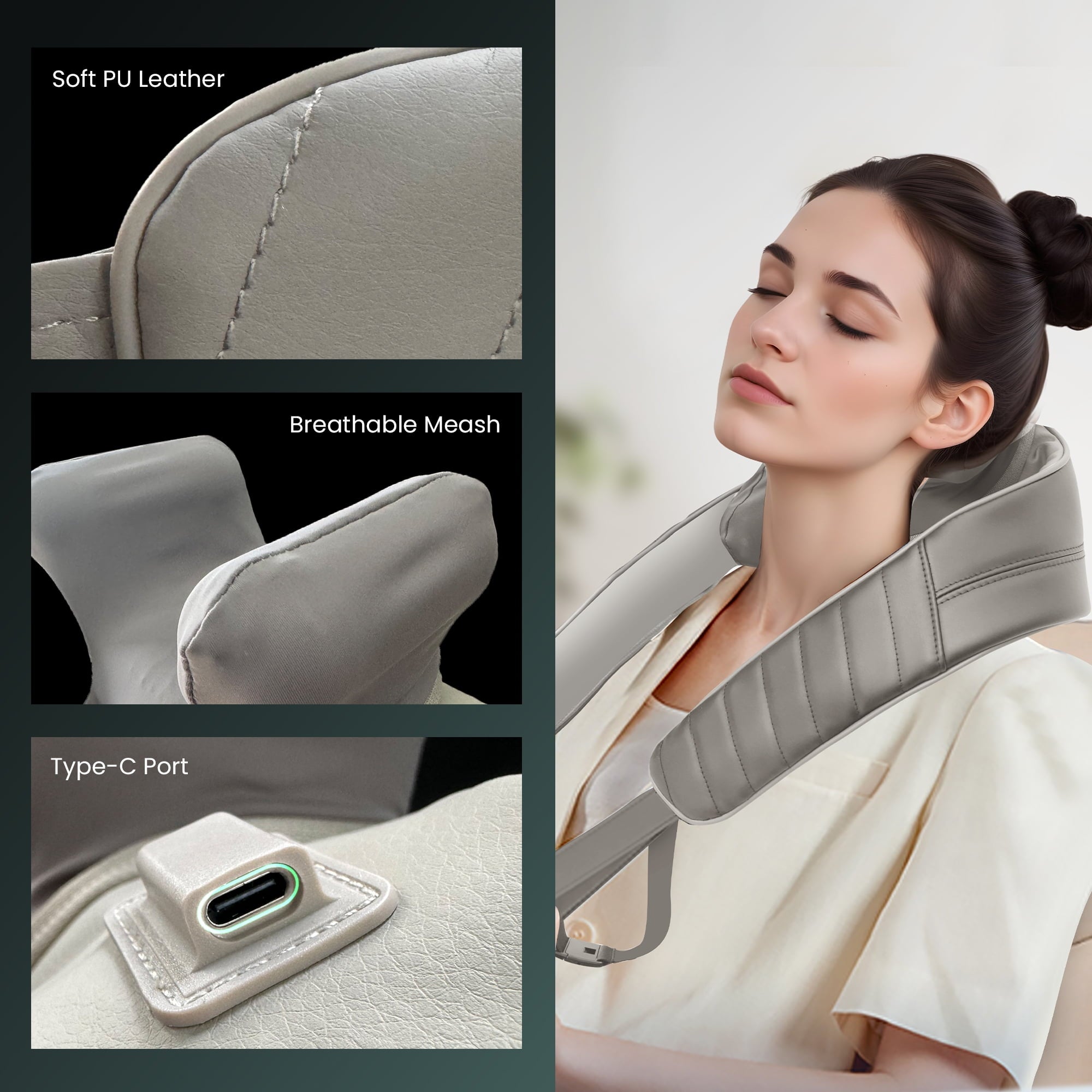 Shiatsu Neck Back Massager with Heat,  Shoulder Neck Massager for Pain Relief Deep Tissue, Gifts