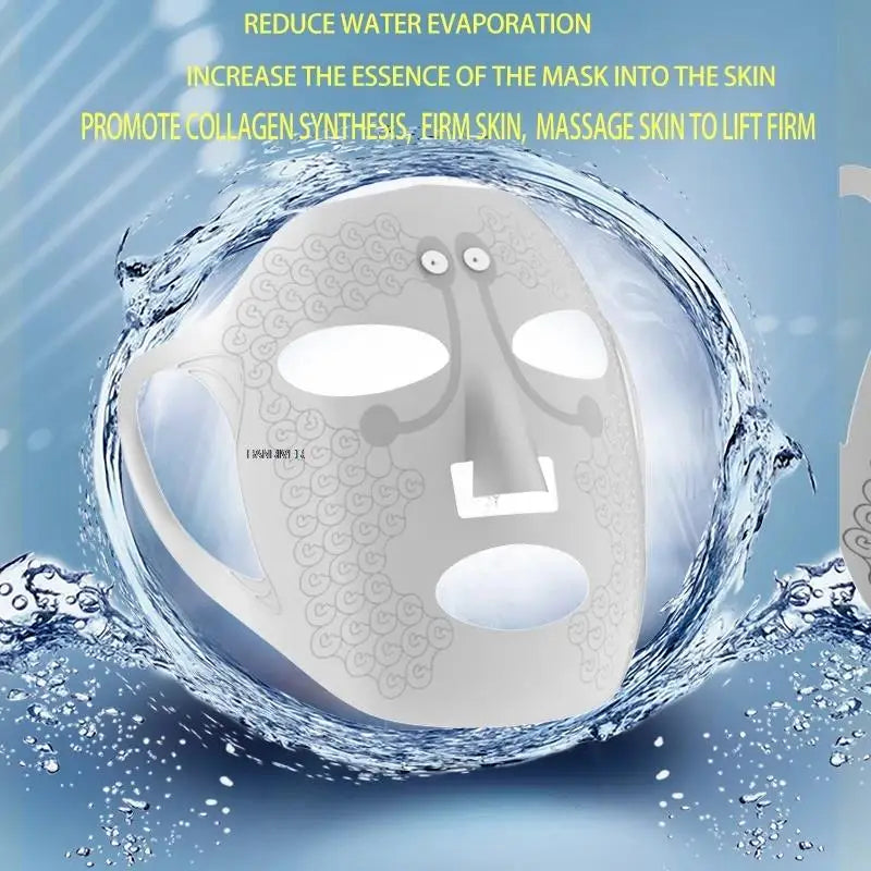 EMS Facial Beauty Device – Electronic Face Mask for Skin Tightening, Lifting & Firming | Soft Silicone Micro-current Mask | Rechargeable & Adjustable | Anti-Aging Skincare Tool for Women & Men