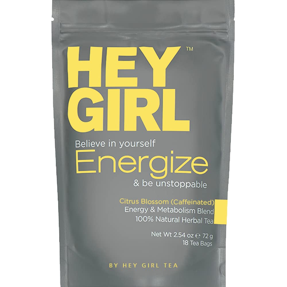 Herbal Energy Tea Blend - Caffeinated Tea Bags for Energy and Focus for Women