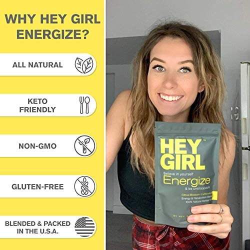 Herbal Energy Tea Blend - Caffeinated Tea Bags for Energy and Focus for Women