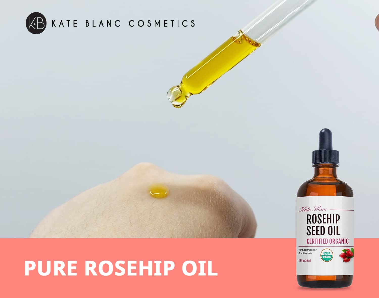 Organic Rosehip Seed Oil – Cold-Pressed  (1oz)