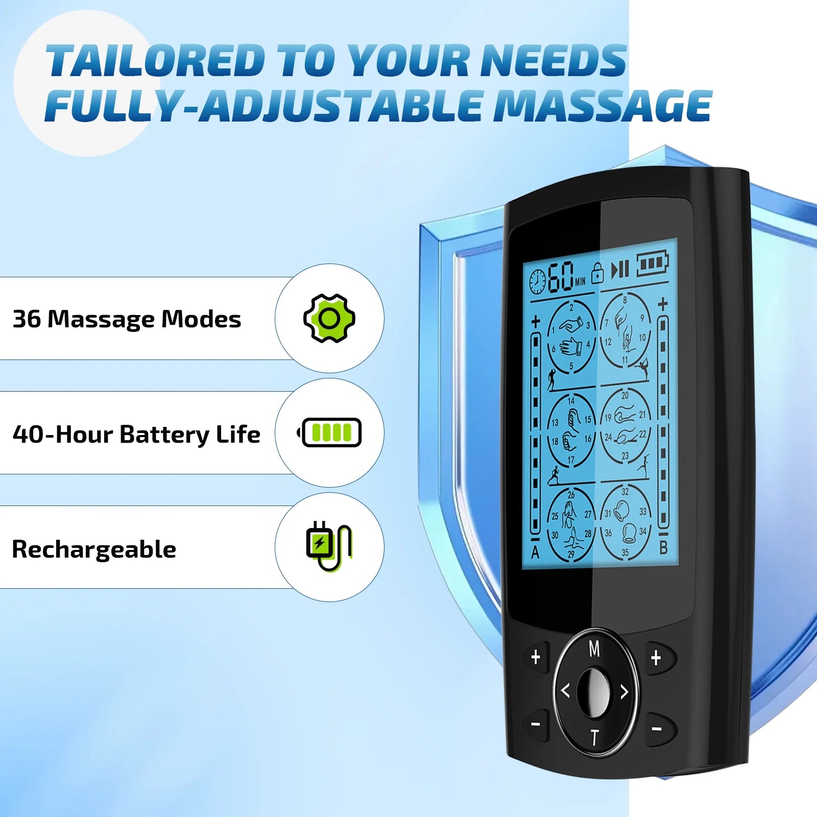 TENS Unit Muscle Stimulator -EMS Back Massager