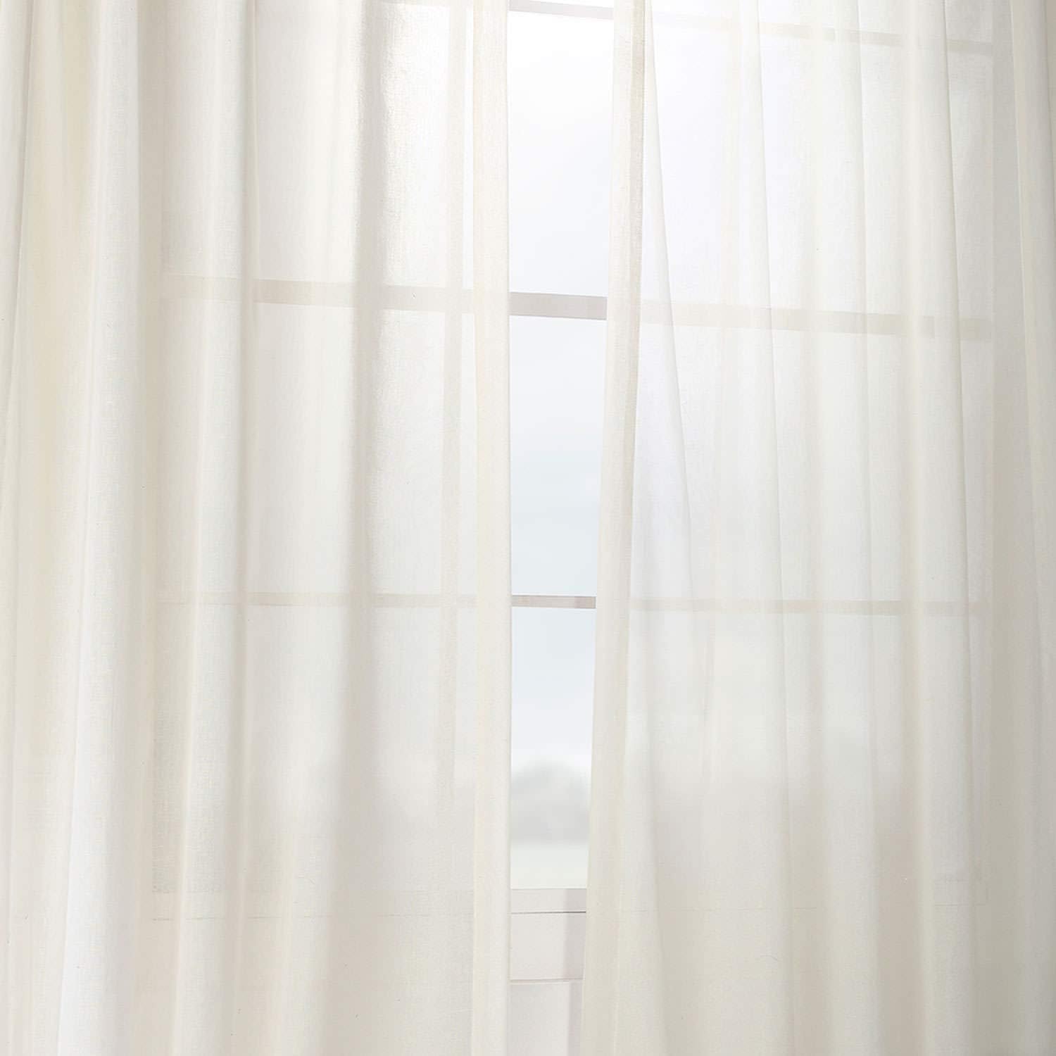 Linen Sheer Curtains 96 Inches Long Linen Curtain for Bedroom &amp; Living Room 50W X 96L