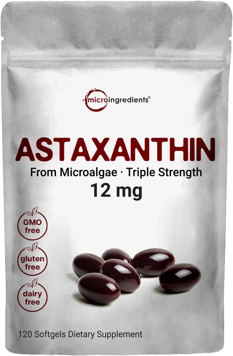 Astaxanthin 12Mg, Supports Eye, Joint, & Internal Circulation Health