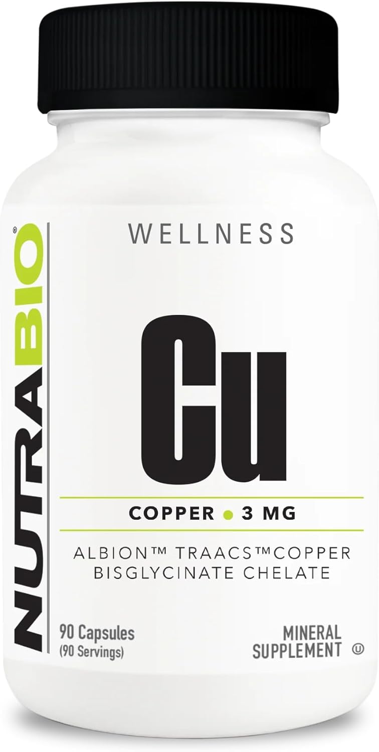 Copper Bisglycinate Chelate (3Mg), Immune Support - 90 Capsules