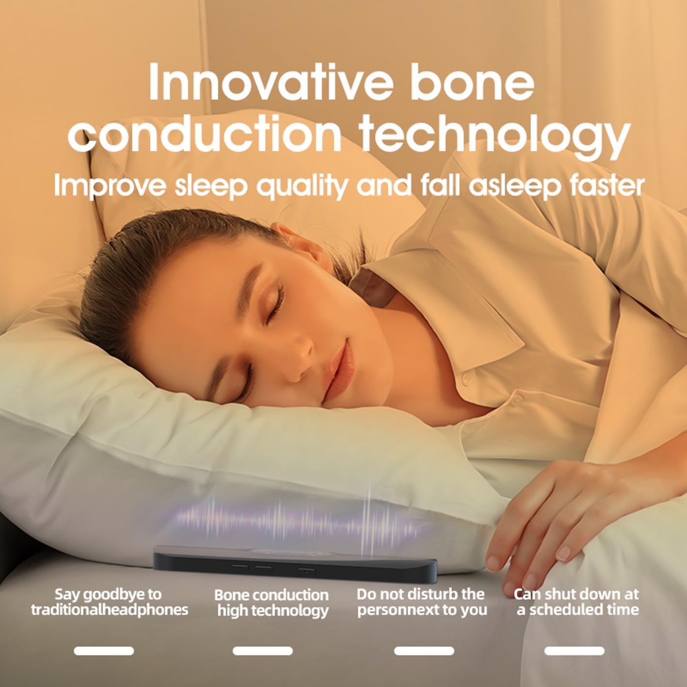 Pillow Speaker - Sleep Sound Machine for Deep Rest & Recovery