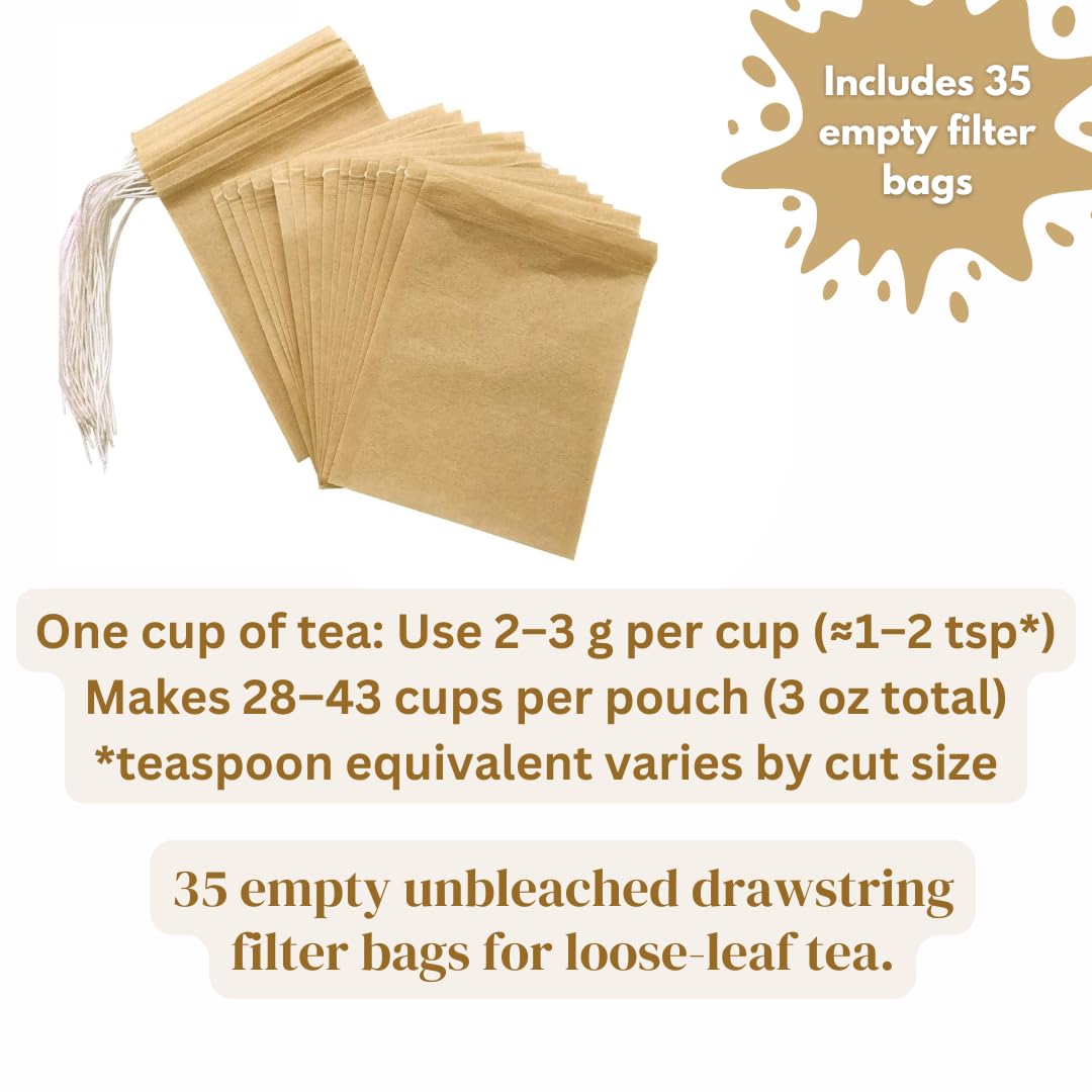 Gut Balance Herbal Tea – Caffeine-Free Digestive Blend (Loose Leaf)