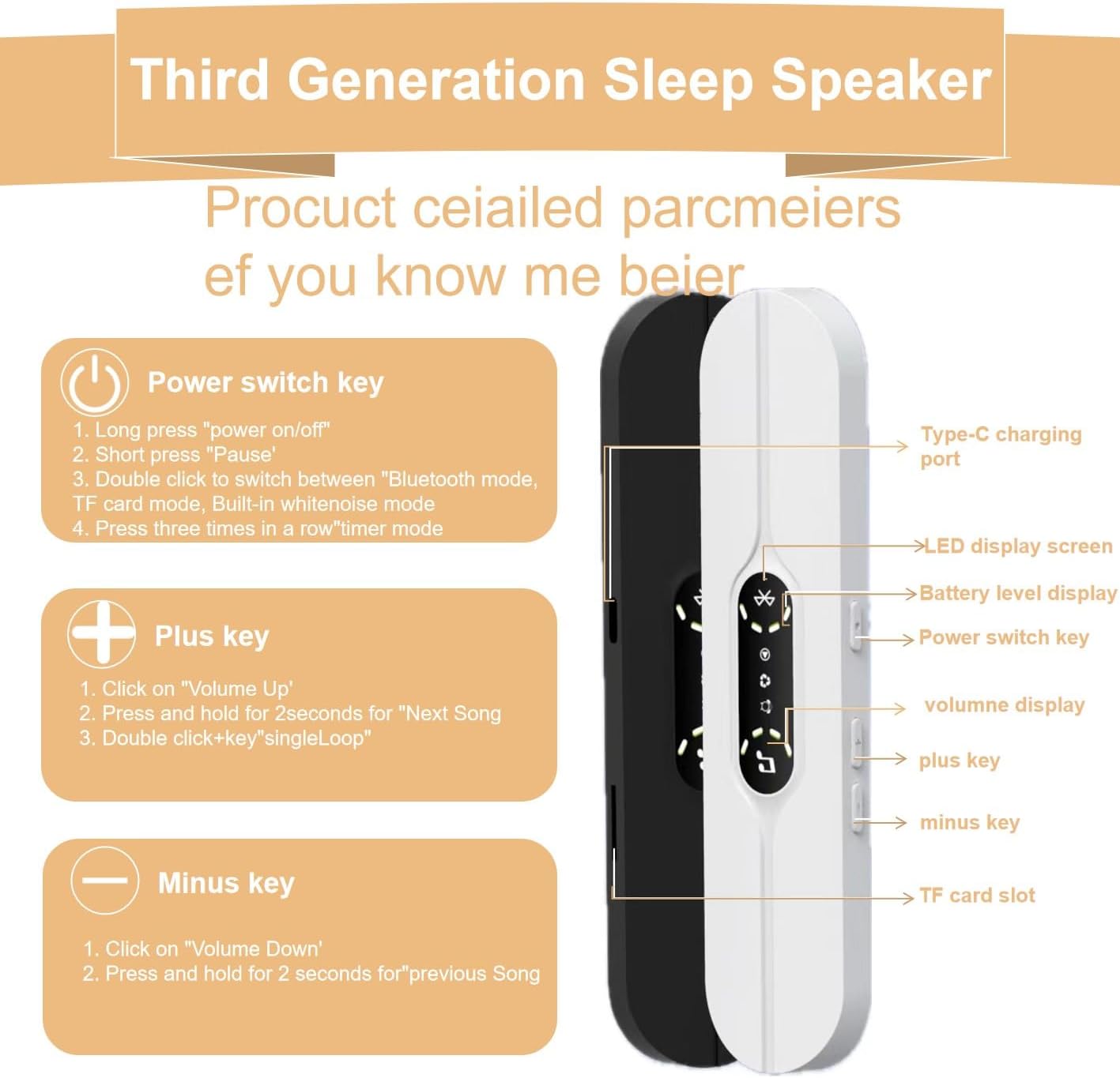 Pillow Speaker - Sleep Sound Machine for Deep Rest &amp; Recovery