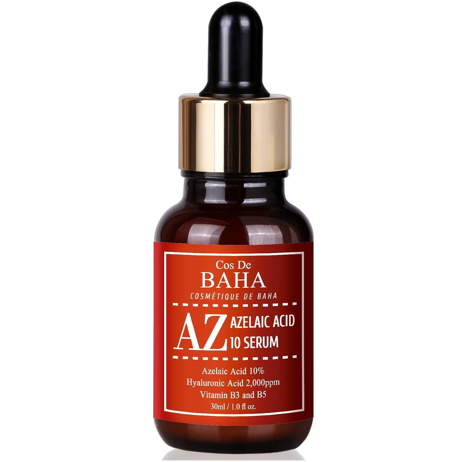 Azelaic Acid 10% Facial Serum with Niacinamide - Fast Rosacea Skin Care Product + Reduce Cystic Acne Scar + Redness Relief Face + Pimple Pigmentation Blackhead, 1 Fl Oz (30Ml)