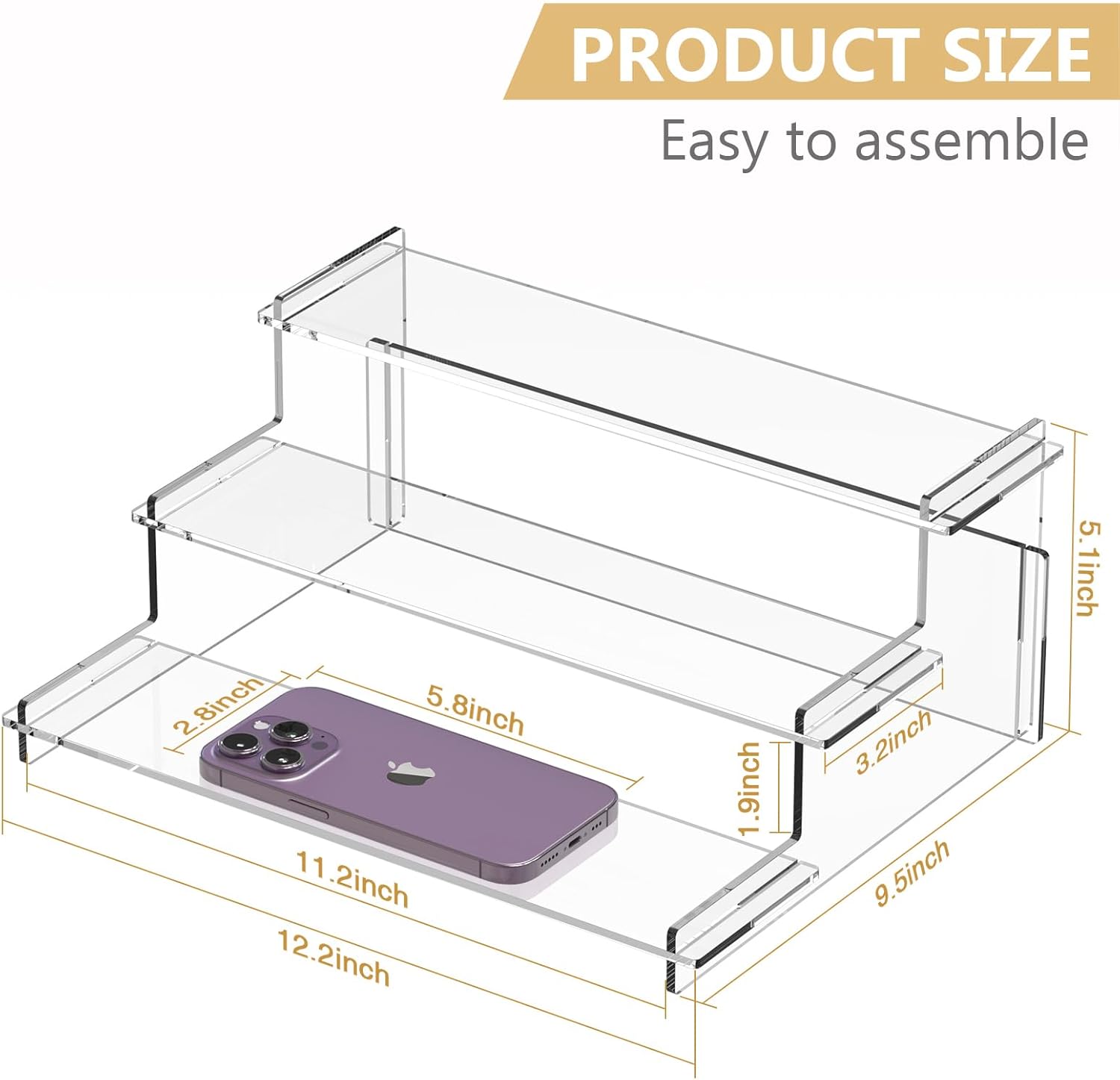 3 Tier Display Shelf for Figures and Collection and Organizer