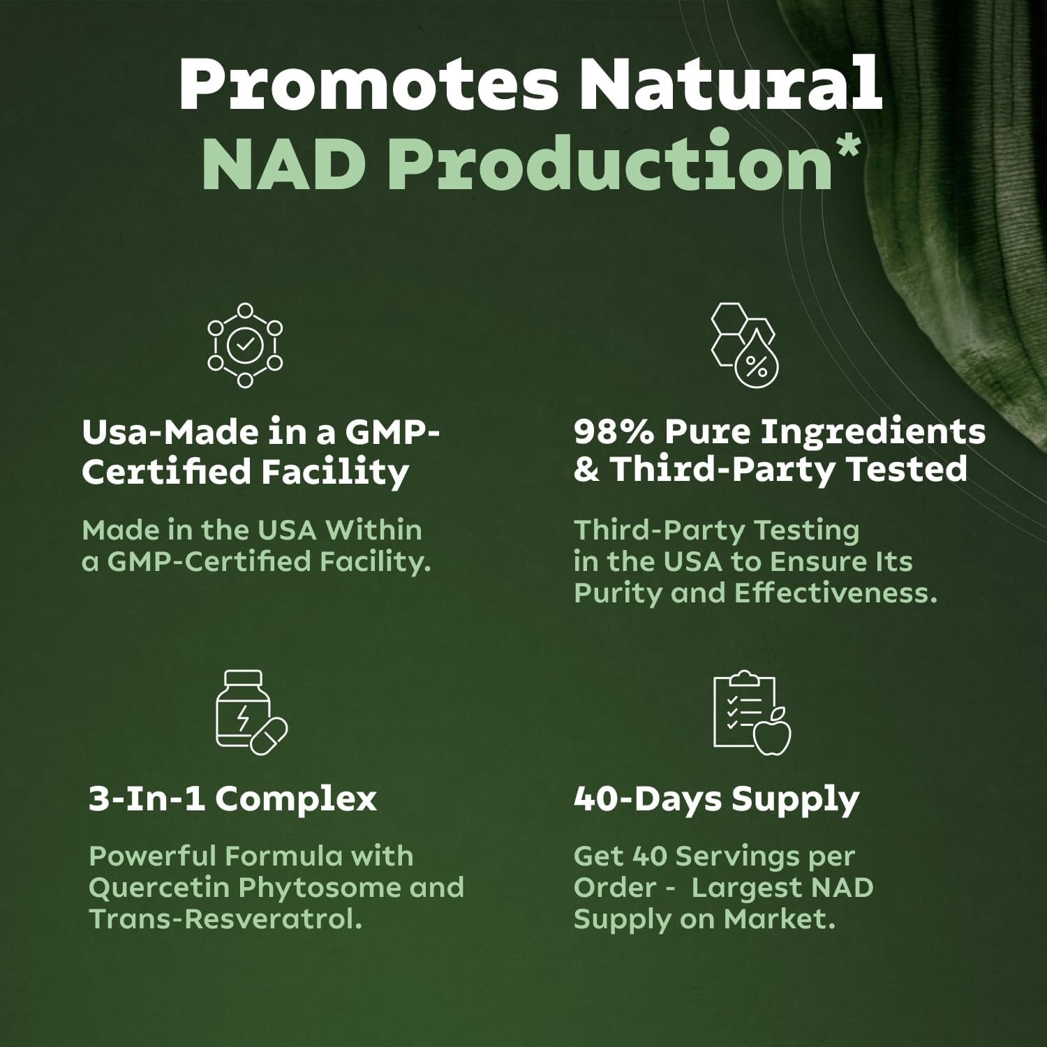Liposomal Nicotinamide Riboside High Purity NAD Supplement for Anti-Aging, Energy, Focus - 80 Capsules