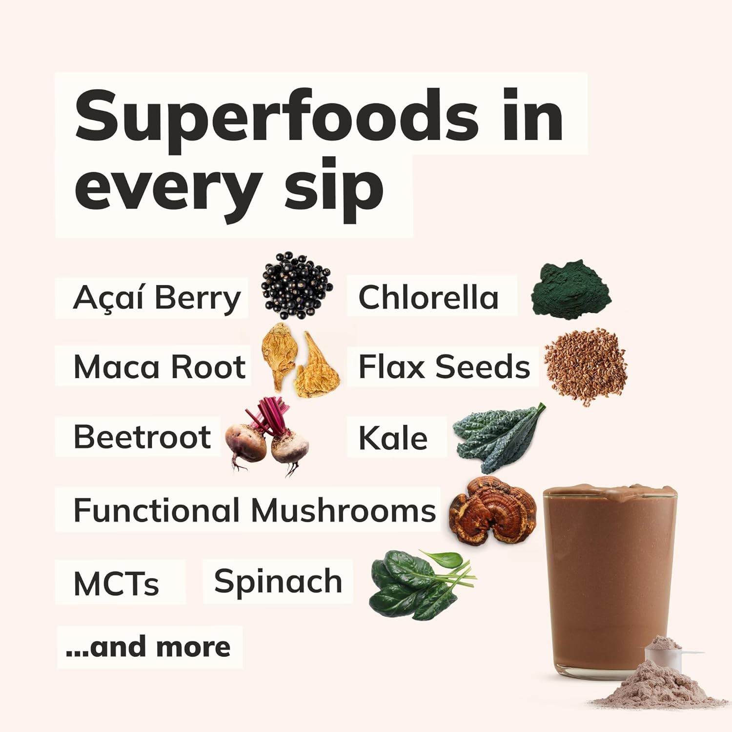 Ka’Chava All-In-One Nutrition Shake Blend, Greens Plant-Based Superfood, Digestive Enzymes & Probiotics, Vegan Dairy Gluten Free