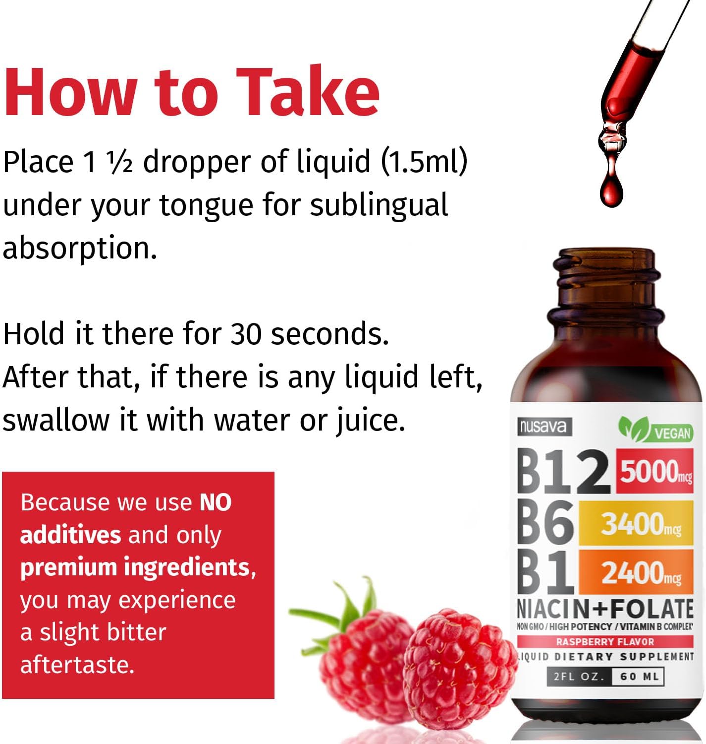 Vitamin B12 &amp; B Complex Drops for Energy &amp; Fatigue (2 Pack)