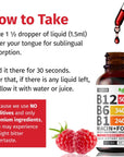 Vitamin B12 & B Complex Drops for Energy & Fatigue (2 Pack)