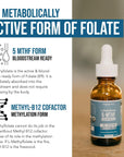 Organic Methyl Folate 1000 Mcg + Methyl B12 Cofactor 