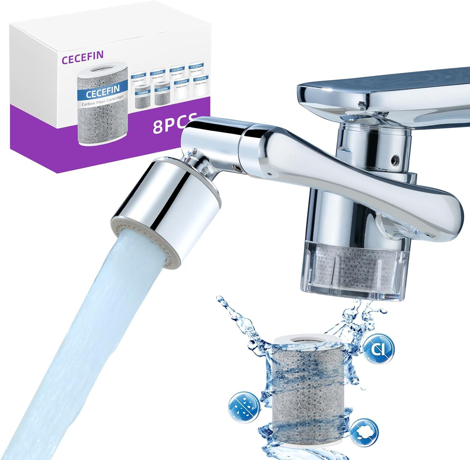  Rotating Sink Water Filter + Aerator